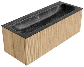 Mondiaz Kurve-dlux 120cm badmeubel oak met 1 lade en wastafel big large midden zonder kraangat lava