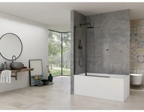 Van Rijn Products ST02 Badwand incl glasbehandeling 120x150cm zwart ST02900ZW