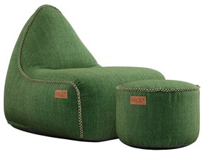 Cobana Lounge Stoel & Pouf Outdoor - Groen