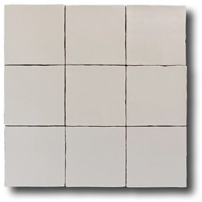 Handvorm Tegel 13x13 Cm Baltimore Mat Wit RBT64