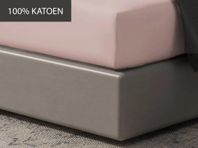DoubleDry Hoeslaken 100% Natuurlijk Katoen - Tweepersoons 140x200 cm - Zacht &amp; Ademend - Rondom Elastiek - Lichtperzik