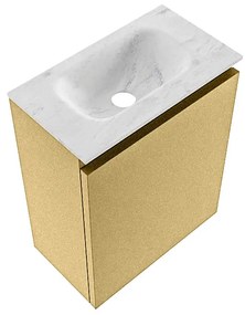 Mondiaz Ture DLux toiletmeubel 40cm oro met wastafel opalo midden zonder kraangat