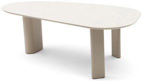 Dining Tuintafel  240 x 120 cm Aluminium/Ceramic stone Taupe Weave