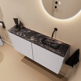 Mondiaz Ture DLux toiletmeubel 100cm cale met wastafel lava rechts zonder kraangat