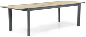 Dining Tuintafel rechthoekig uitschuifbaar 214/273 x 100 cm Aluminium Grijs Rosarno