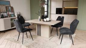 LEONEL Beige (Champagne) – MODERNE VOUWTAFEL TOT 180 cm!
