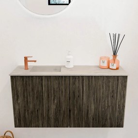 Mondiaz Joya DLux 80cm toiletmeubel shadow met wastafel faye links 1 kraangat opalo