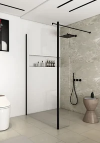 Saniclear Redro inloopdouche 90x40x200cm mat zwart