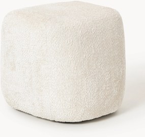 Hoge teddy bouclé poef Wolke