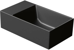 Ben Stelvio mat zwarte fontein met doorslaanbaar kraangat 40x23x12cm