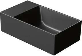 Ben Stelvio mat zwarte fontein met doorslaanbaar kraangat 40x23x12cm