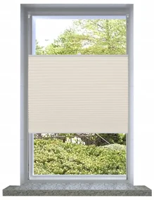 vidaXL Plisséjaloezie 110x125cm crème