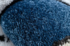 Tapijt PETIT TOWN STAD  STRAAT blauw
