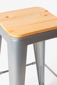 Torix hoge kruk van natuurlijk hout
