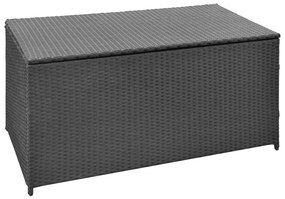 vidaXL Tuinbox 120x50x60 cm poly rattan zwart