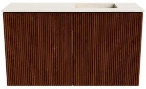 Mondiaz Joya DLux 70cm toiletmeubel ruby met wastafel faye rechts zonder kraangat meli