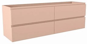 Mondiaz HAY wastafelonderkast - 150x40x50cm - 4 lades - uitsparing links - softclose - Rosee M45235Rosee