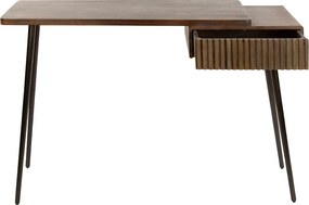 Kaptafel Met Een Lade En Metaal Frame - 120 X 35cm.