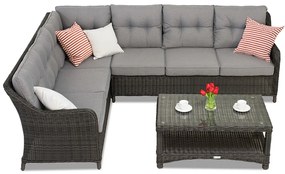 Tuinhoek met tafel Toledo Corner antraciet Tuinpunt