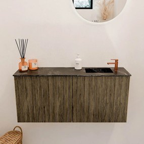 Mondiaz Joya DLux 90cm toiletmeubel dusk met wastafel faye rechts 1 kraangat lava