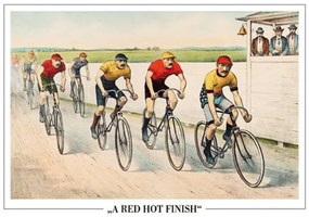Poster John Cameron - Wheelman In A Red Hot Finish, (91.5 x 61 cm)