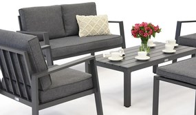 Zakintos Coffee 4 aluminium set met bankje antraciet Garden Point