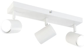 Smart plafondlamp met dimmer wit rechthoekig incl. 3 Wifi GU10 - Jeana Modern GU10 Binnenverlichting Lamp