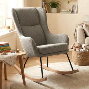 Schommelstoel Met Hoge Rugleuning Grijsbruin