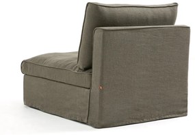 Fauteuil in stonewashed dik linnen, Camille