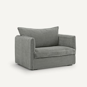 Fauteuil XL in stonewashed fluweel, Neo Chiquito