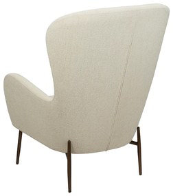 Dan-Form Glam Fauteuil Wit Boucle Met Hoge Rugleuning