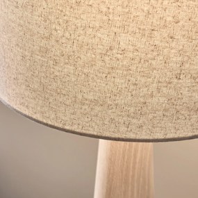 Lamp in eikenhout en linnen, Nestwood