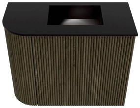 Mondiaz Joya 50cm toiletmeubel ronding links shadow met wastafel faye rechts zonder kraangat urban
