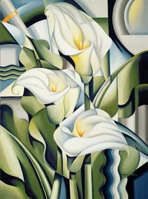 Abel, Catherine - Kunstreproductie Cubist Lilies, (30 x 40 cm)