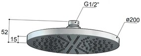 Hotbath Archie hoofddouche 20cm koper geborsteld PVD