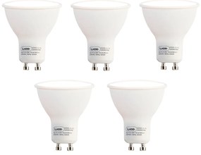 Set van 5 GU10 LED lamp 8,5W 950 lm 3000K
