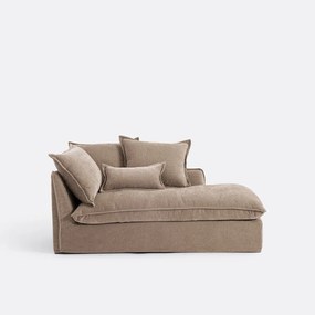 Longchair rechts, afneembare hoes, in gemêleerd polyester, ODNA