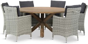 Garden Collections Springfield/Sand City rond 160 cm dining tuinset 7-delig