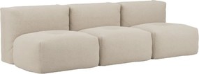 Soft Zitzak Indoor 3 Seater Open - Teddy Beige