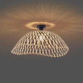 Art Deco plafondlamp zwart bamboe 60 cm - Alka