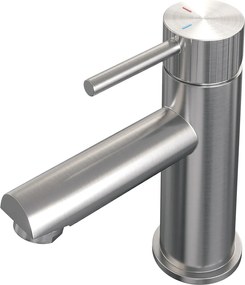 Brauer Stripe wastafelkraan model A met ColdStart RVS geborsteld PVD