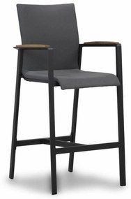 Barstoel Aluminium/textileen Grijs-antraciet Lifestyle Garden Furniture Brandon antraciet