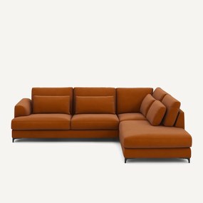 Omvormbare hoekbank rechts, linnen fluweel, Marsile