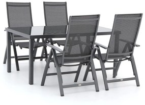 Bellagio Avenza/Caluso 160cm dining tuinset 5-delig verstelbaar