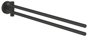 GROHE Essentials Handdoekhouder - 44cm - 2-delig - draaibaar - matte black 1024672430