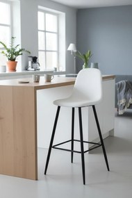 Zwarte Teok stoffen kruk