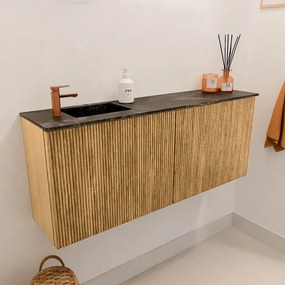 Mondiaz Joya DLux 100cm toiletmeubel oak met wastafel faye links 1 kraangat lava