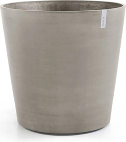 Ecopots bloempot Amsterdam Wheels 80  - Rond - Taupe - Diameter 80 x H74,2 cm