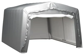 vidaXL Opslagtent 370x370 cm staal grijs