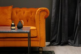 Jörn 3-Zitsbank - Greta - Oranje - Fluweel - Jörn